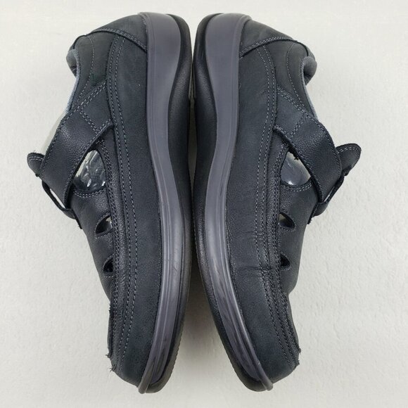 Orthofeet Serene T Strap Shoe Womens 9.5 EE X Wide Gray Leather Diabetic Comfort - Picture 6 of 12